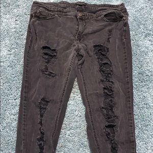 Forever21+ Distressed Jeans